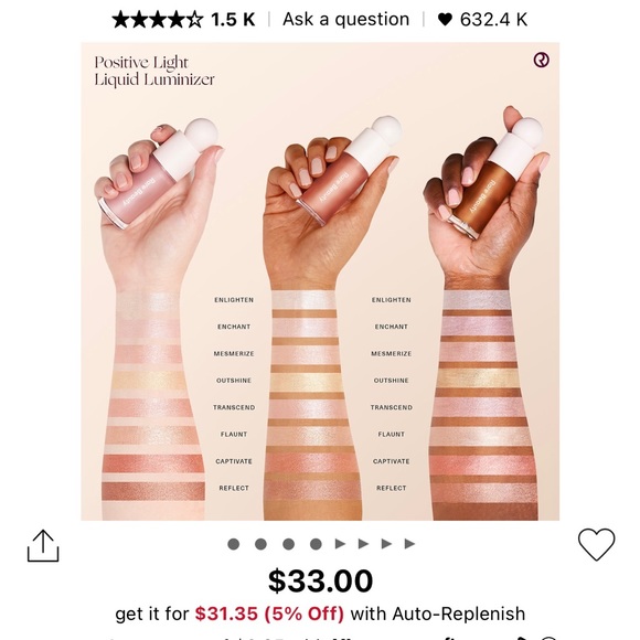 Rare Beauty Positive Light Liquid Luminizer Highlight in Outshine (used once) - Picture 3 of 3